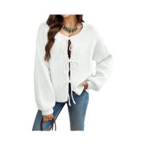 Cardigã Feminino Solto Com Decote Em V, Cor Sólida, Casual Para O Dia a Dia, Outono Inverno Cardigã Feminino Solto Com Decote Em V, Cor Sólida, Casual Para O Dia a Dia, Outono Inverno