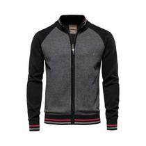 Cardigã Masculino De Inverno De Alta Qualidade Em Algodão Com Detalhes Em Contraste AIOPESON - Cardigã Masculino De Inverno De Alta Qualidade Em Algodão Com Detalhes Em Contraste AIOPESON -