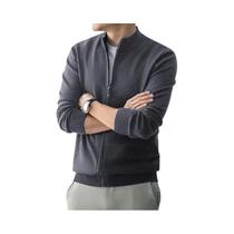 Cardigã Masculino Slim Fit Com Zíper, Suéter Quente De Tricô, Blusão Longo Com Estampa De Animais