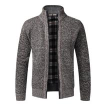 Cardigã Masculino Slim Fit De Lã Com Zíper Completo, Suéter Quente De Tricô, Casaco De Marca De Luxo Cardigã Masculino Slim Fit De Lã Com Zíper Completo, Suéter Quente De Tricô, Casaco De Marca De Luxo
