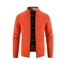 Cardigã Masculino Slim Fit Em Cor Sólida Com Gola Reversível E Zíper Em Malha De Fleece