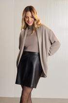 Cardigan Alongado Lunender Em Malha Tricô -