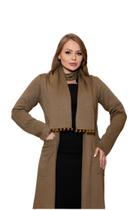 Cardigan C/ Cachecol Malha Montaria 2 Peças Kauly3921 Casaso