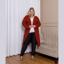 Cardigan Casaco Feminino Longo Inverno Lanzinha Plus Size Cardigan Casaco Feminino Longo Inverno Lanzinha Plus Size