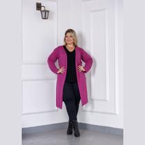 Cardigan Casaco Feminino Longo Inverno Lanzinha Plus Size