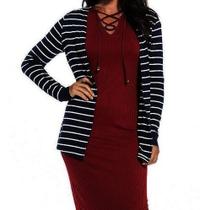 Cardigan Casaco Malha Excelente Caimento Listrado P Ao Gg Cardigan Casaco Malha Excelente Caimento Listrado P Ao Gg