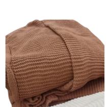 Cardigan com Tranças Tricot Kimono Trico Casaco Inverno Feminino Manga Longa