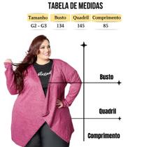 Cardigan de lanzinha plus size cores variadas - RP MODAS