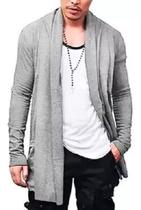 Cardigan de Moletom Kimono Sobretudo Blusa De Frio Masculino Swag Ca2M - Wooks