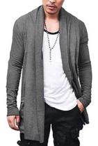 Cardigan de Moletom Kimono Sobretudo Blusa De Frio Masculino Swag Ca2M - Wooks