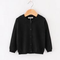 Cardigan De Primavera E Outono Para Meninas E Meninos, Suéter Tricotado Branco, Rosa E Preto,