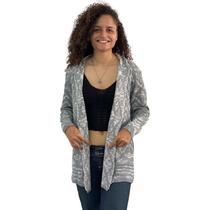 Cardigan Feminina Aberto Comprido Tricot Moda Evangélica 471