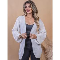 Cardigan feminino aberto kimono sem bolso tricot manga bufante casaco de frio sobretudo inverno Cardigan feminino aberto kimono sem bolso tricot manga bufante casaco de frio sobretudo inverno