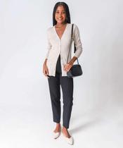 Cardigan Feminino Alongado Bolsos Marisa Preto-52085 Cardigan Feminino Alongado Bolsos Marisa Preto-52085