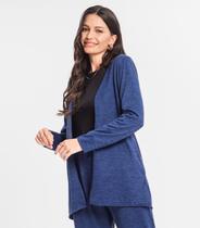 Cardigan Feminino Alongado Infinita Cor Azul