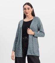 Cardigan Feminino Alongado Infinita Cor Azul