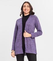 Cardigan Feminino Alongado Infinita Cor Roxo