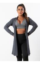 Cardigan Feminino Blogueirinha Canelado Kimono Manga Longa