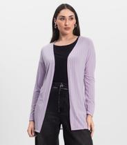 Cardigan Feminino Canelado Infinita Cor Roxo