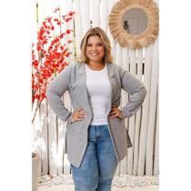 Cardigan Feminino Casaco de Frio Quentinho Lanzinha Manga Longa