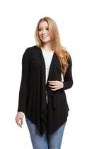 Cardigan Feminino Casaco Kimono Com Bico Manga Longa