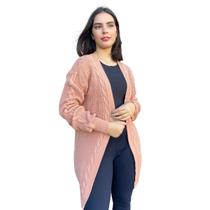 Cardigan Feminino Casaco Trico Trançado Kimono Inverno Frio Cardigan Feminino Casaco Trico Trançado Kimono Inverno Frio