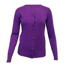 Cardigan Feminino Com Botões Facinelli Gola Redonda