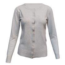 Cardigan Feminino Com Botões Facinelli Gola Redonda