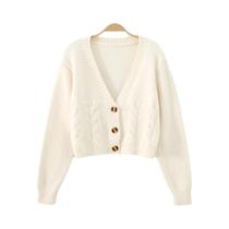 Cardigan Feminino de Malha - Cintura Alta, Modelo Curto, Primavera 2023