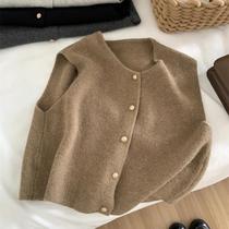 Cardigan Feminino de Malha Sem Mangas - Elegante, Casual e Fino para Outono Cardigan Feminino de Malha Sem Mangas - Elegante, Casual e Fino para Outono