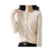 Cardigan Feminino de Veludo - Gola Alta, Soltinho - Primavera/Outono