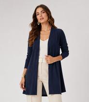 Cardigan Feminino Em Lanzinha Unique Collection Azul Cardigan Feminino Em Lanzinha Unique Collection Azul