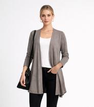Cardigan Feminino Em Lanzinha Unique Collection Cinza