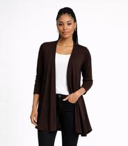 Cardigan Feminino Em Lanzinha Unique Collection Marrom