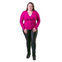 Cardigan Feminino Facinelli Plus Size 658094 Pink Cardigan Feminino Facinelli Plus Size 658094 Pink