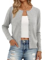 Cardigan Feminino Leve Cinza Trendy Queen