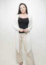 Cardigan Feminino Manga Longa Off White GG