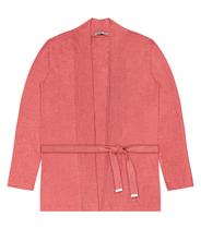 Cardigan Feminino Plus Size Em Tricot Secret Glam Laranja Cardigan Feminino Plus Size Em Tricot Secret Glam Laranja