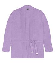 Cardigan Feminino Plus Size Em Tricot Secret Glam Roxo Cardigan Feminino Plus Size Em Tricot Secret Glam Roxo