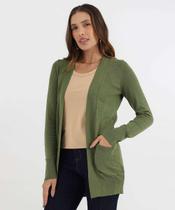 Cardigan Feminino Tricô Alongado Marisa Verde-49861 Cardigan Feminino Tricô Alongado Marisa Verde-49861
