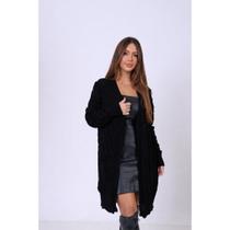 Cardigan Feminino Tricot Premium Casaco Alongado Escama Frio Inverno Cardigan Feminino Tricot Premium Casaco Alongado Escama Frio Inverno