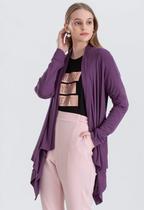 Cardigan feminino tricot roxo ref. 2665