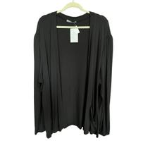 Cardigan Feminino Viscose Plus Size G6 Preto Manga Bufante Arruaça