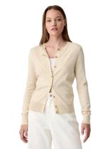 Cardigan GAP Para Mujer Cuello Redondo Color Avena Claro Talla M Cardigan GAP Para Mujer Cuello Redondo Color Avena Claro Talla M