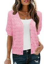 Cardigan IECCP, leve, recortado, aberto, frontal, bolero shrug Cardigan IECCP, leve, recortado, aberto, frontal, bolero shrug