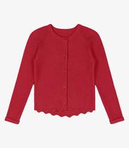 Cardigan Infantil Tricot Trick Nick Vermelho