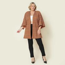 Cardigan/Kimono de Inverno Longo Plus Size Ana