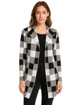 Cardigan Kimono Em Xadrez Tricot Moda Feminina R026 Cardigan Kimono Em Xadrez Tricot Moda Feminina R026