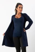 Cardigan Kimono Feminino Canelado Manga Longa