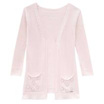 Cardigan Kukie Infantil Rosa Bolinhas Coleção Inverno Cardigan Kukie Infantil Rosa Bolinhas Coleção Inverno